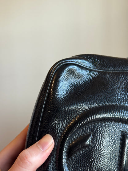 GUCCI Soho Disco Crossbody bag patent leather small black