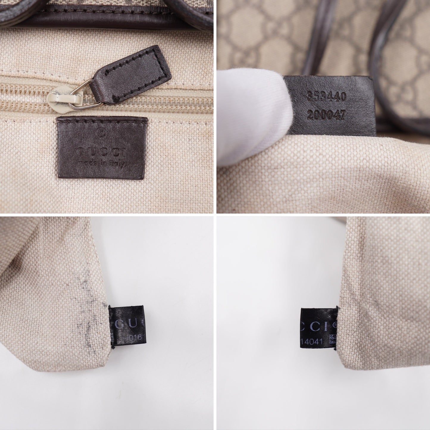 Gucci Small Tote W Strap GG Coated Canvas Brown