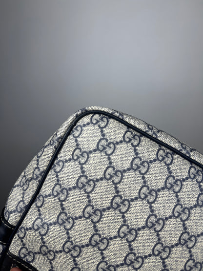 GUCCI Front Zip Small Gg Suprme Coated canvas Navy