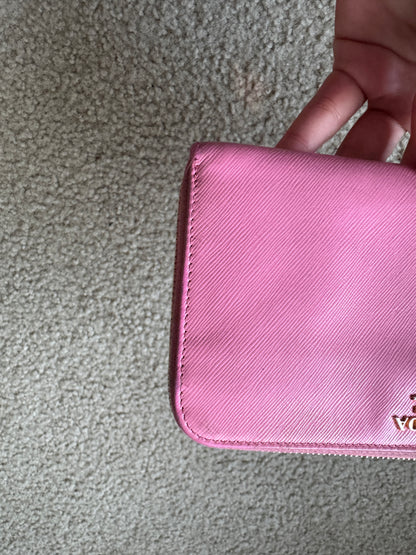 Prada saffiano zippy pink