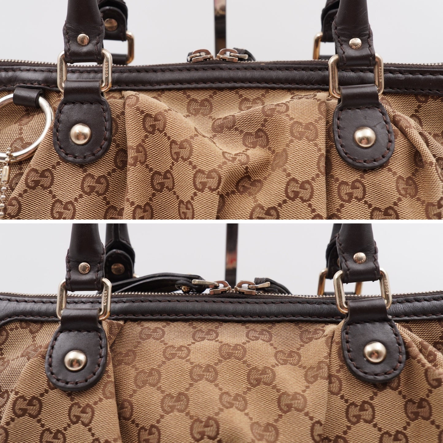 Gucci sukey  top handle monogram with strap