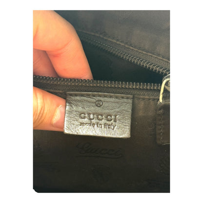 Authentic Gucci Front Zip camera Bag GG Coated