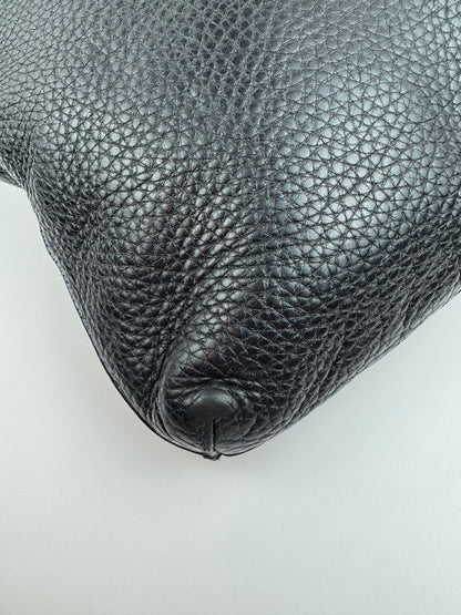 GUCCI Interlocking GG Leather Messenger Black