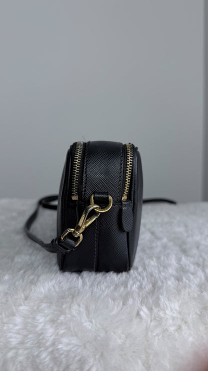 PRADA Camera Saffiano double zip Black