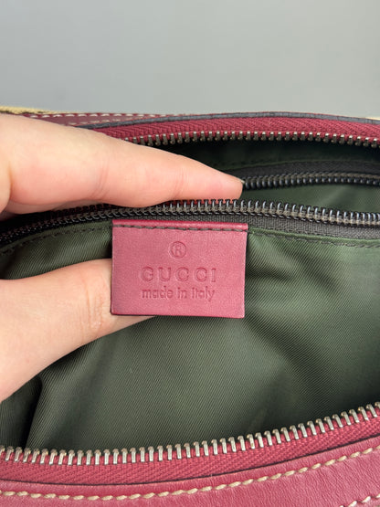 GUCCI Web Half Moon GG canvas Red