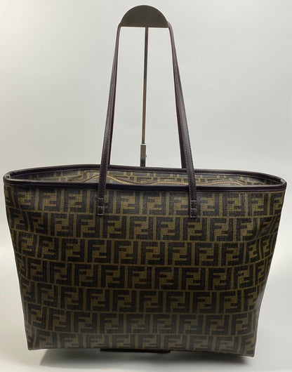 Fendi Roll Tote Zucca Coated Canvas Medium