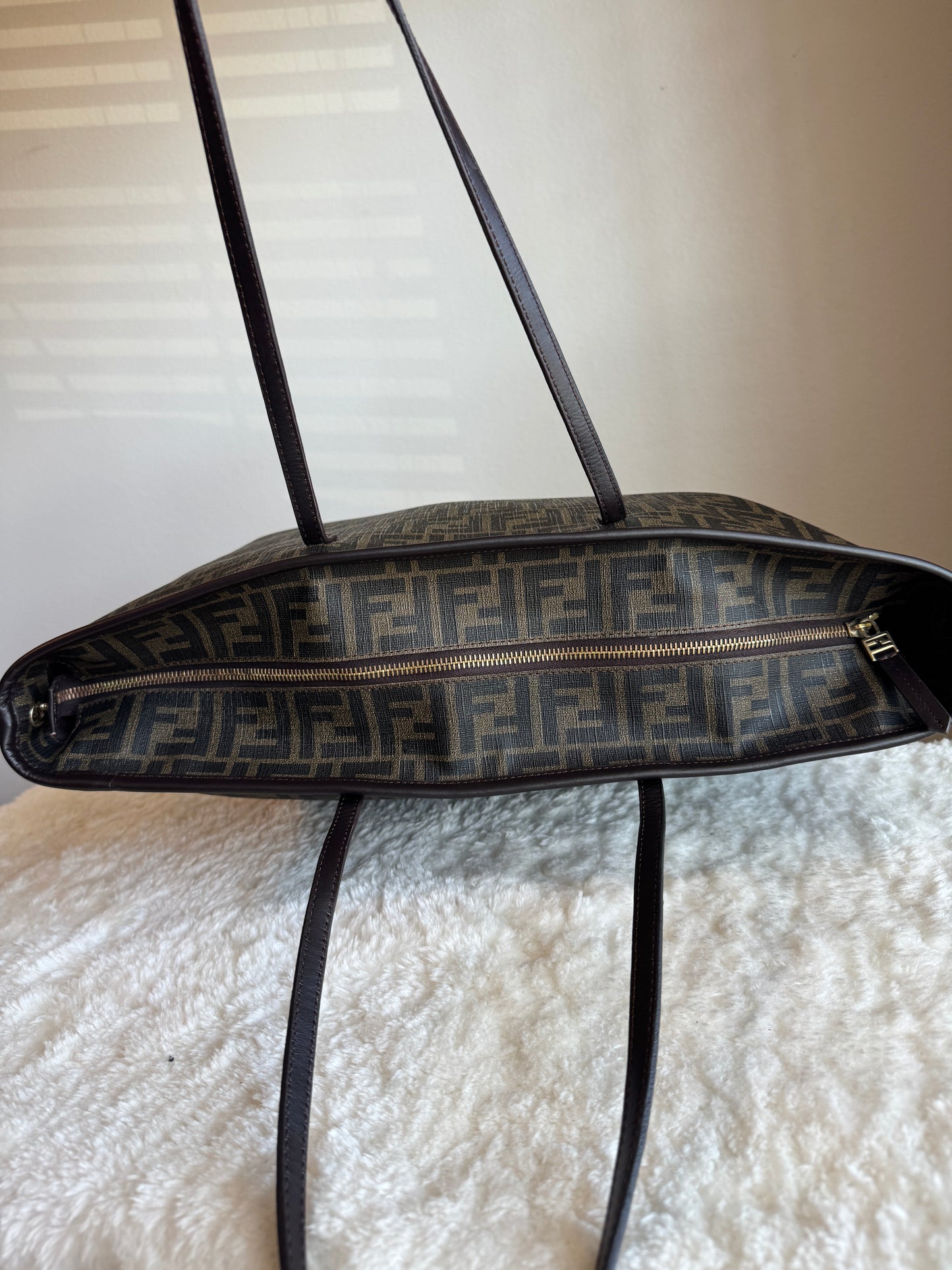 FENDI Roll Tote Zucca Coated Canvas Medium