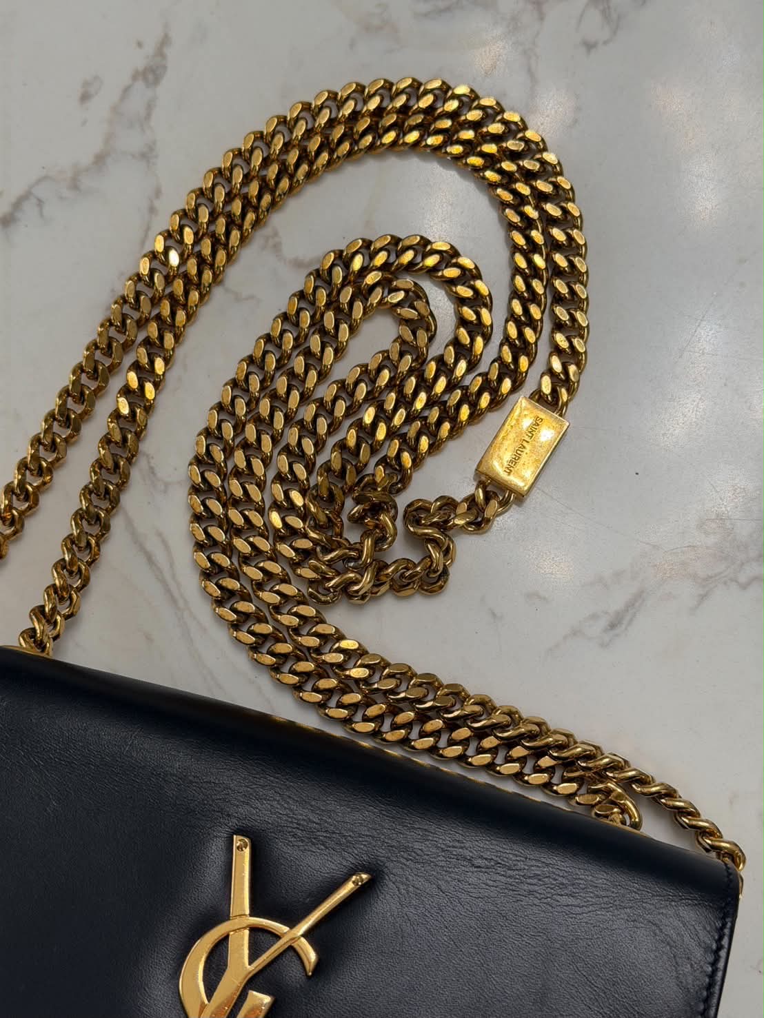 Saint Laurent Kate Small Tassel Leather Black