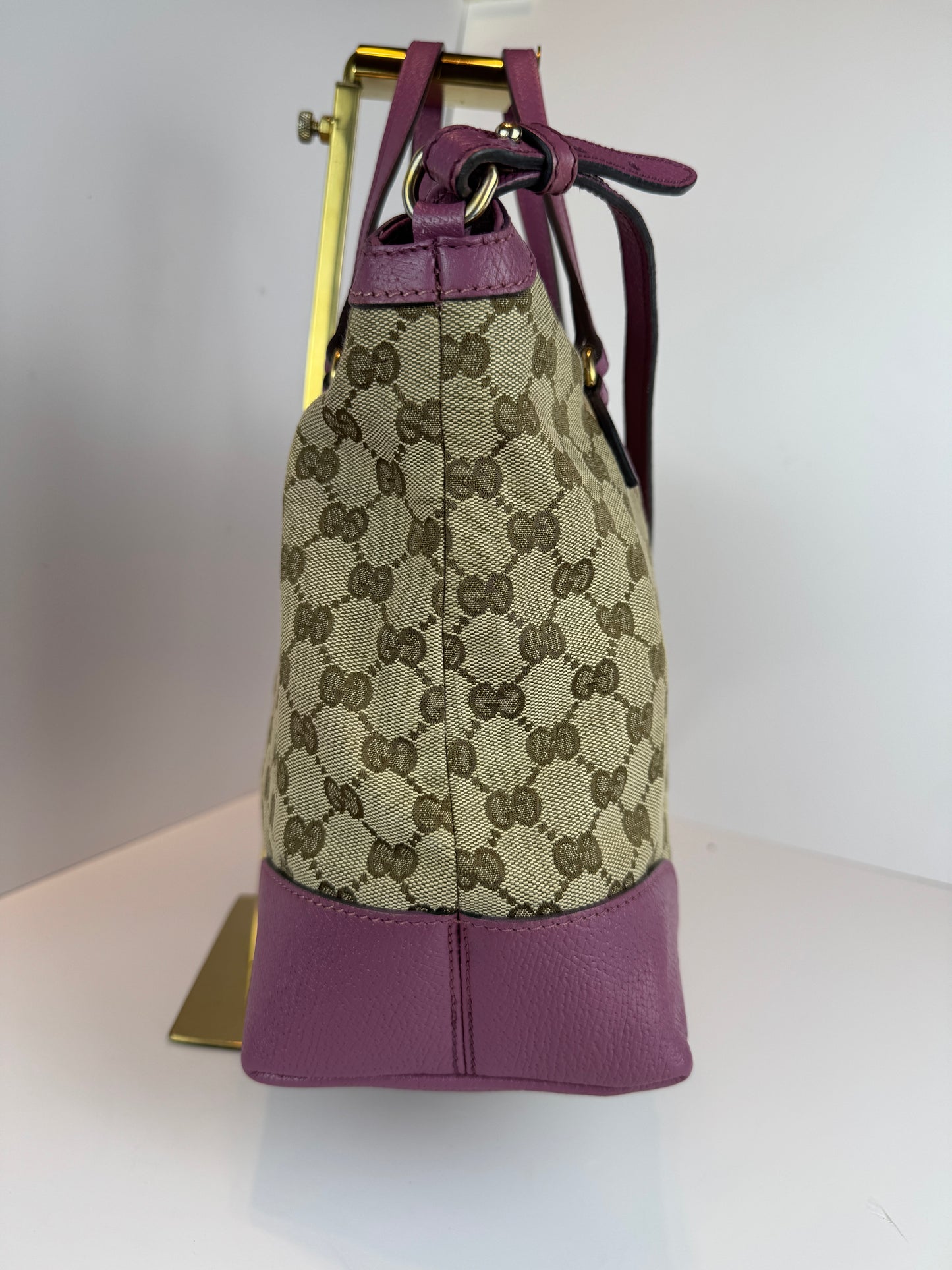 GUCCI Bree Convertible Top Handle GG Canvas Pink
