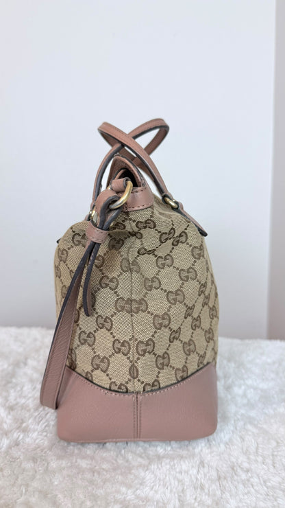 GUCCI Bree Top Handle GG Canvas Pink