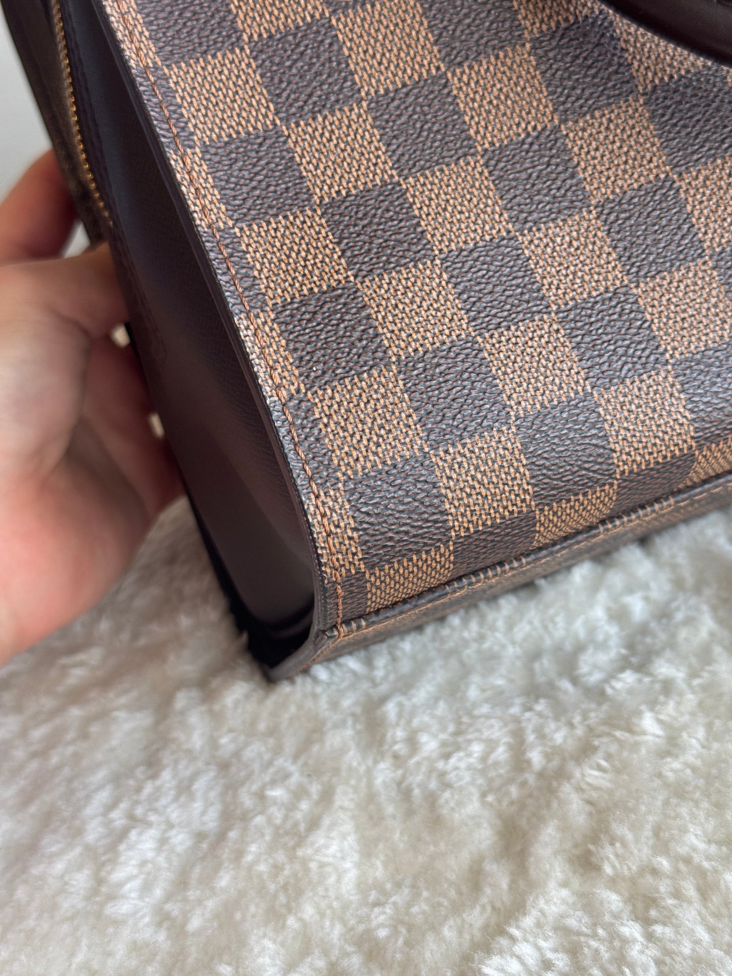 LOUIS VUITTON Triana Ebene Damier Bag