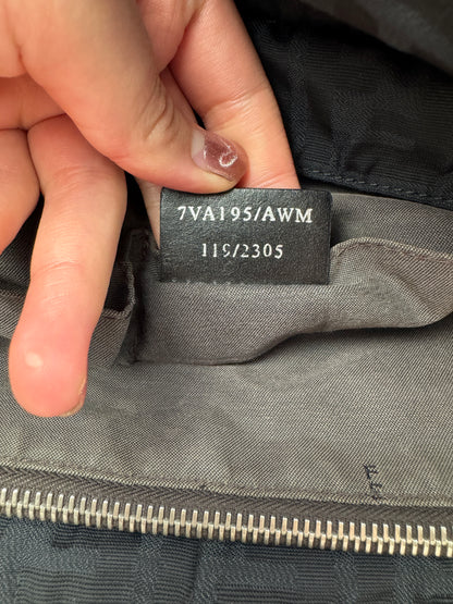 Fendi Zucca Flap Messenger Black