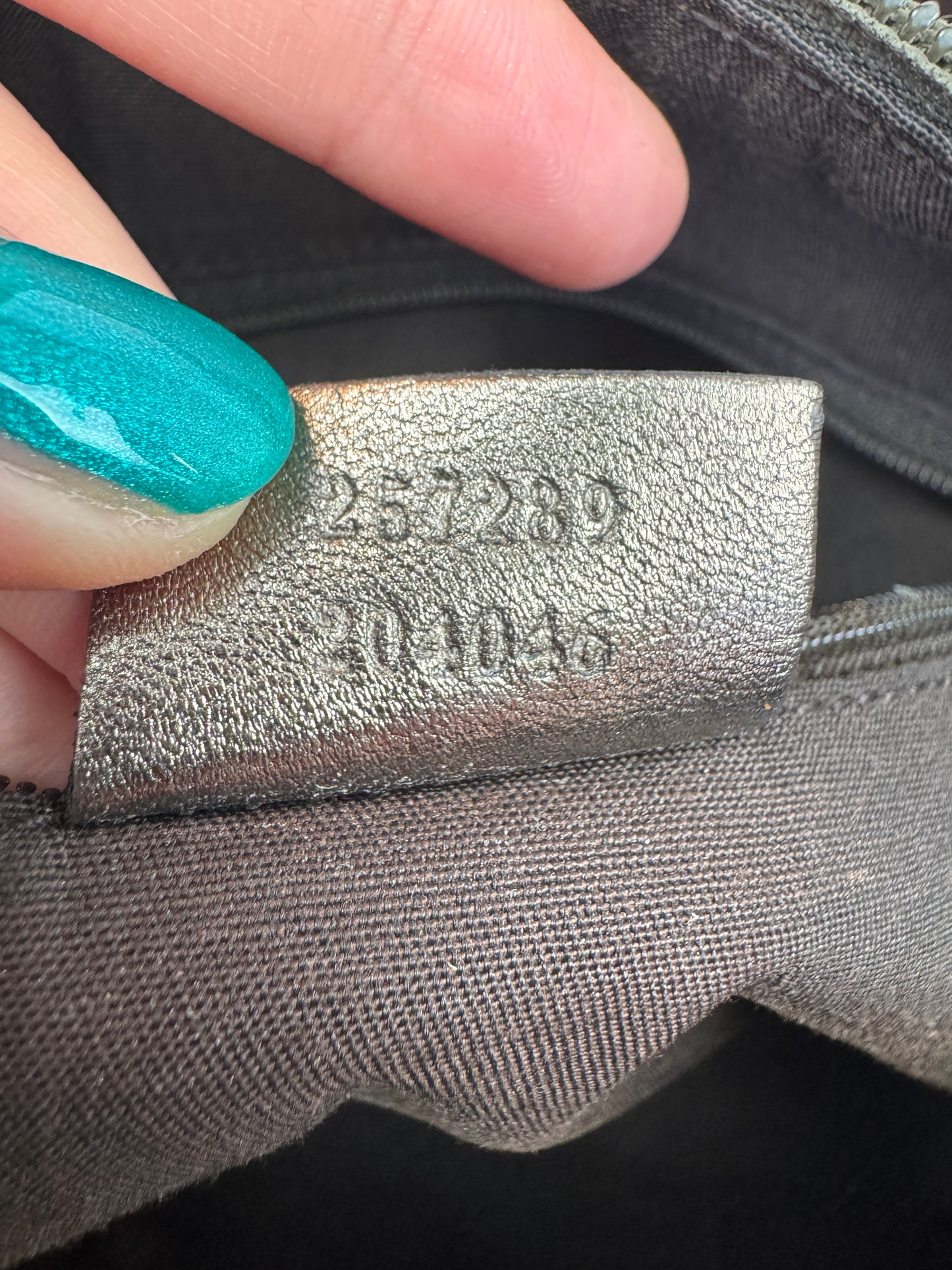 Gucci Boston Embossed Leather Monogram Grey