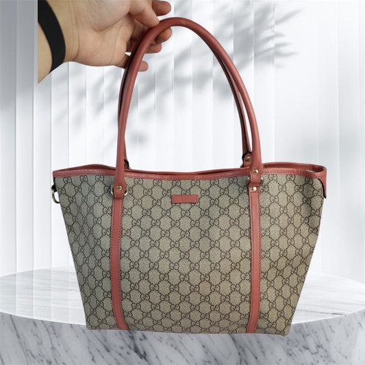 Gucci Joy Tote GG Coated Canvas Pink