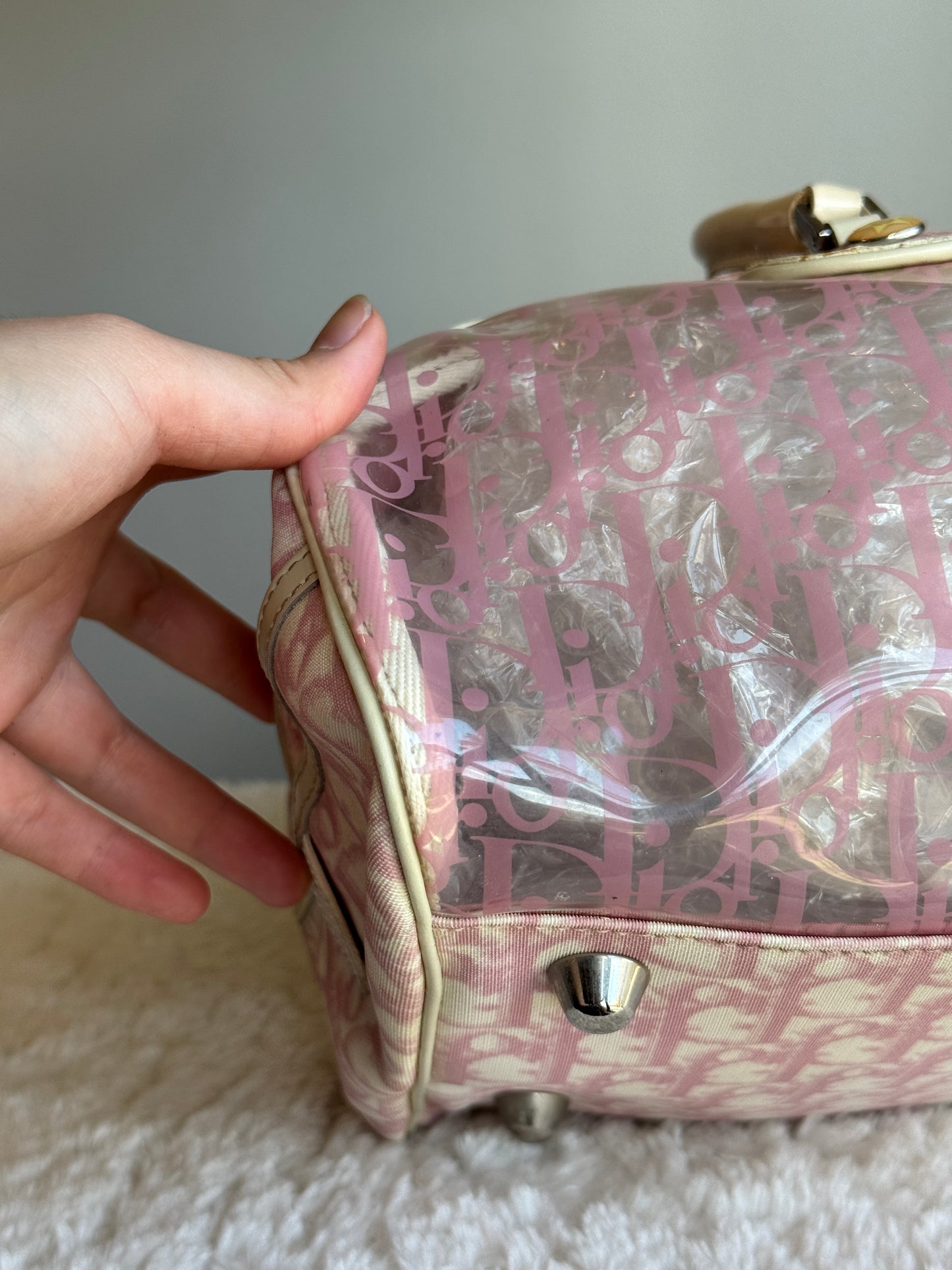 CHRISTIAN DIOR Bowler Monogram pink