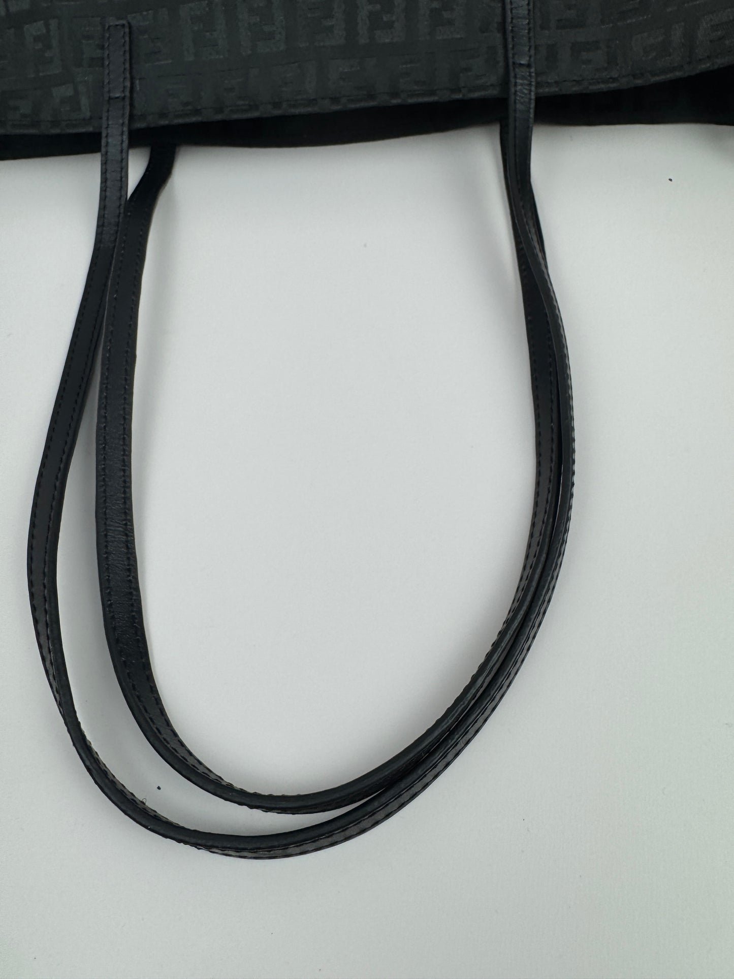 Fendi Zucchino Tote Canvas Black