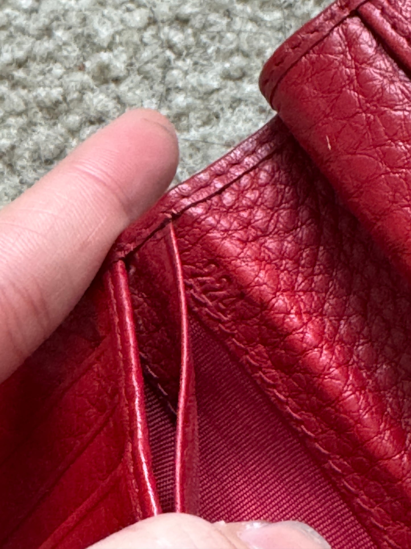 Prada leather Red wallet