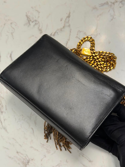 Saint Laurent Kate Small Tassel Leather Black