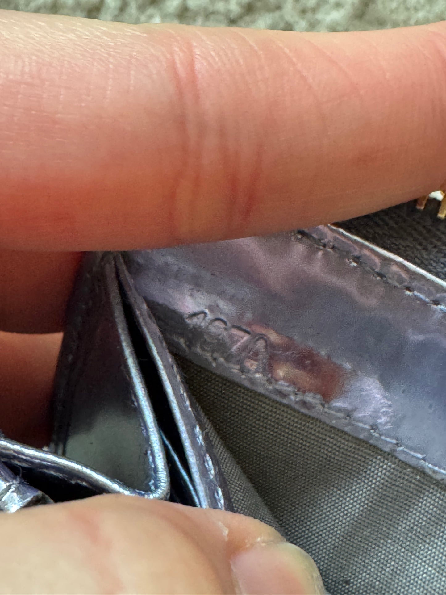 Miumiu Wallet Blue patent leather