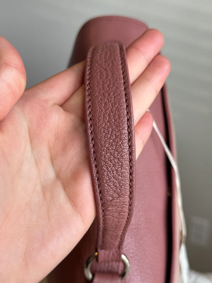 MIU MIU Pink Leather Madras Top Handle two tone