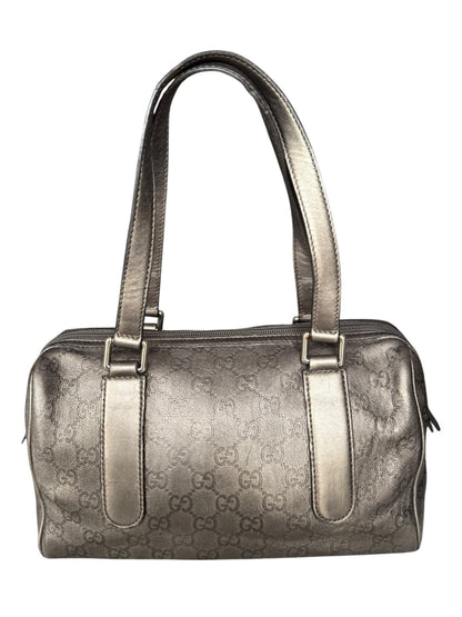 Gucci Boston Mini Guccisimma Leather Grey
