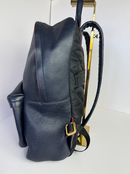 VERSACE La Medusa Backpack in Navy Leather