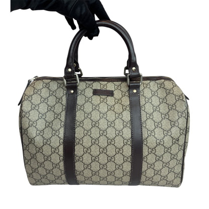 GUCCI Joy Boston GG Coated Canvas Brown