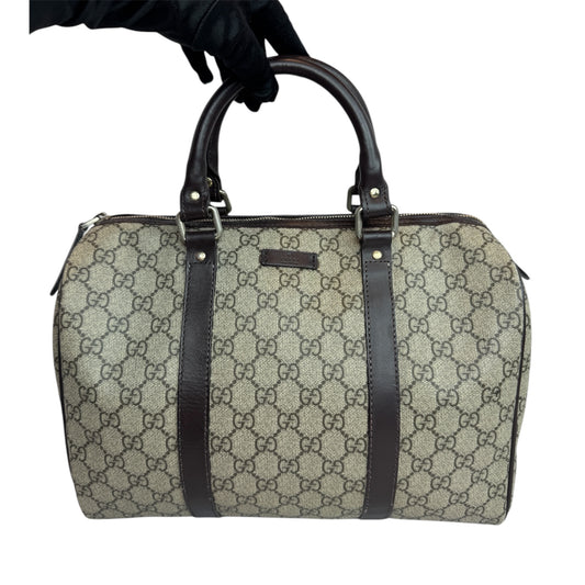 GUCCI Joy Boston GG Coated Canvas Brown