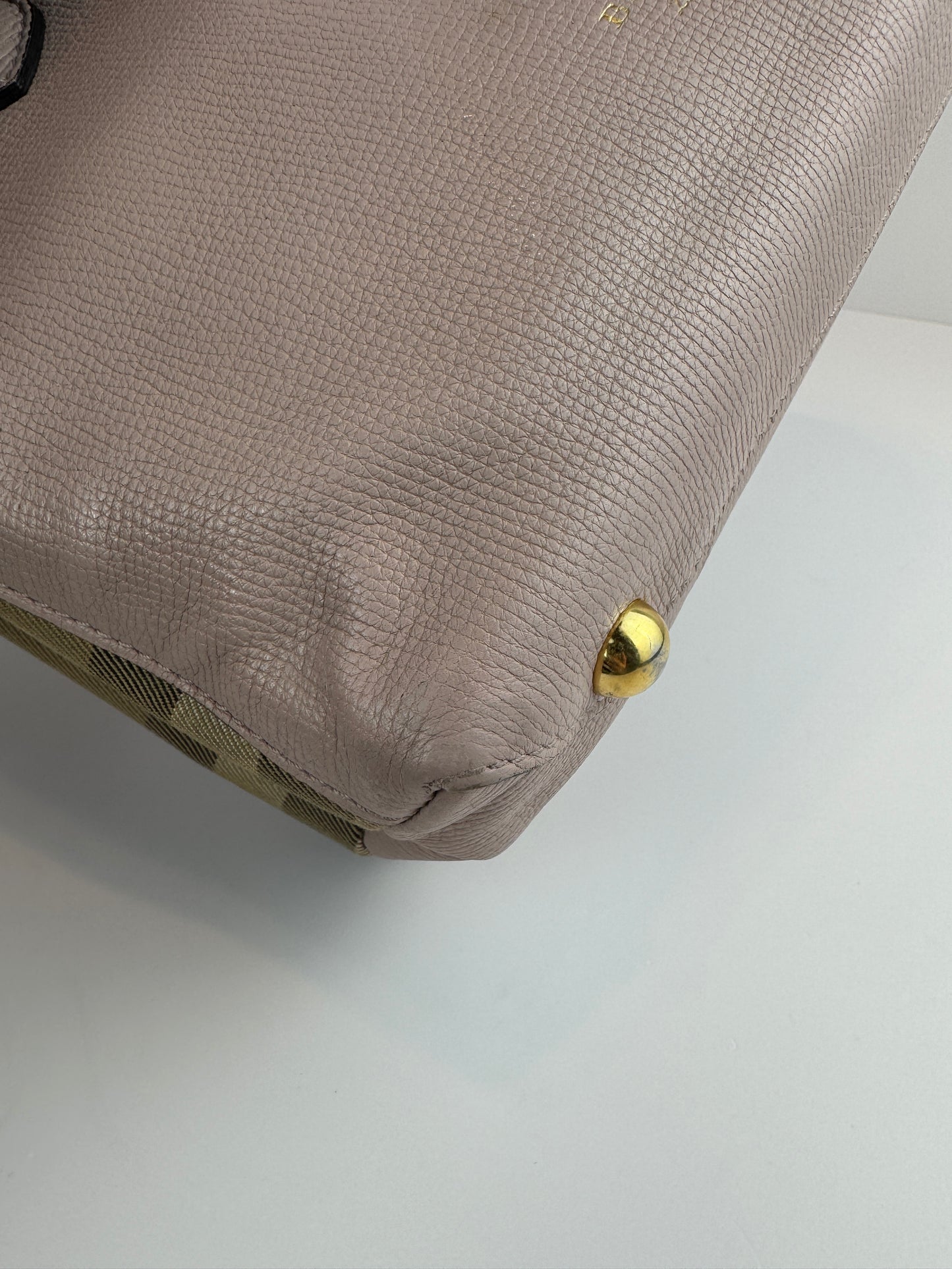 Burberry Banner House Check Leather Pink Nude