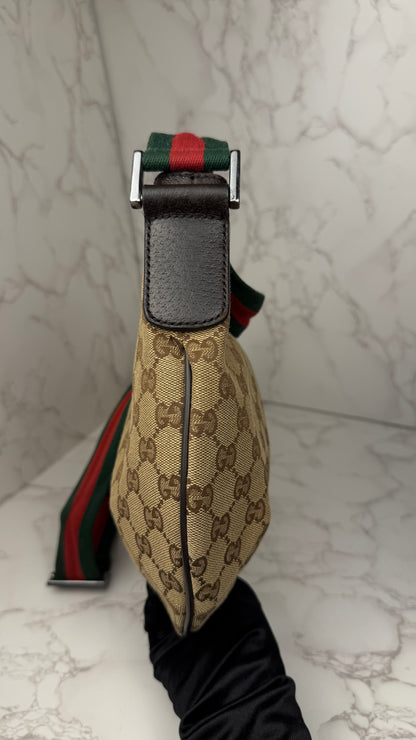 Gucci Half-Moon Wen Strap hobo brown