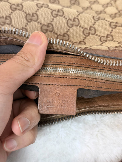 Gucci Hobo GG Canvas shoulder brown