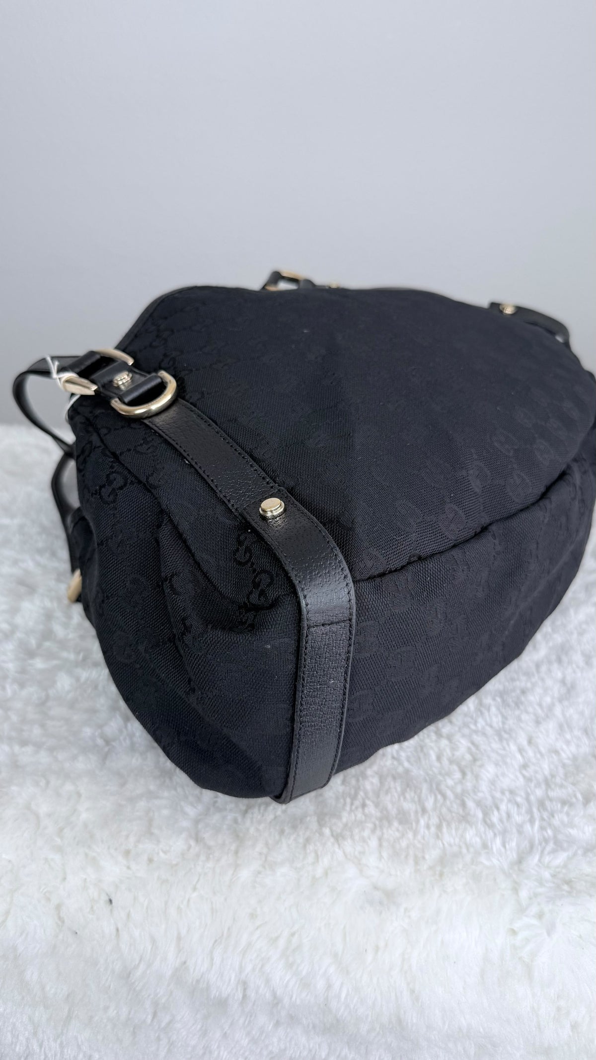 GUCCI Hobo Abbey GG Canvas Black