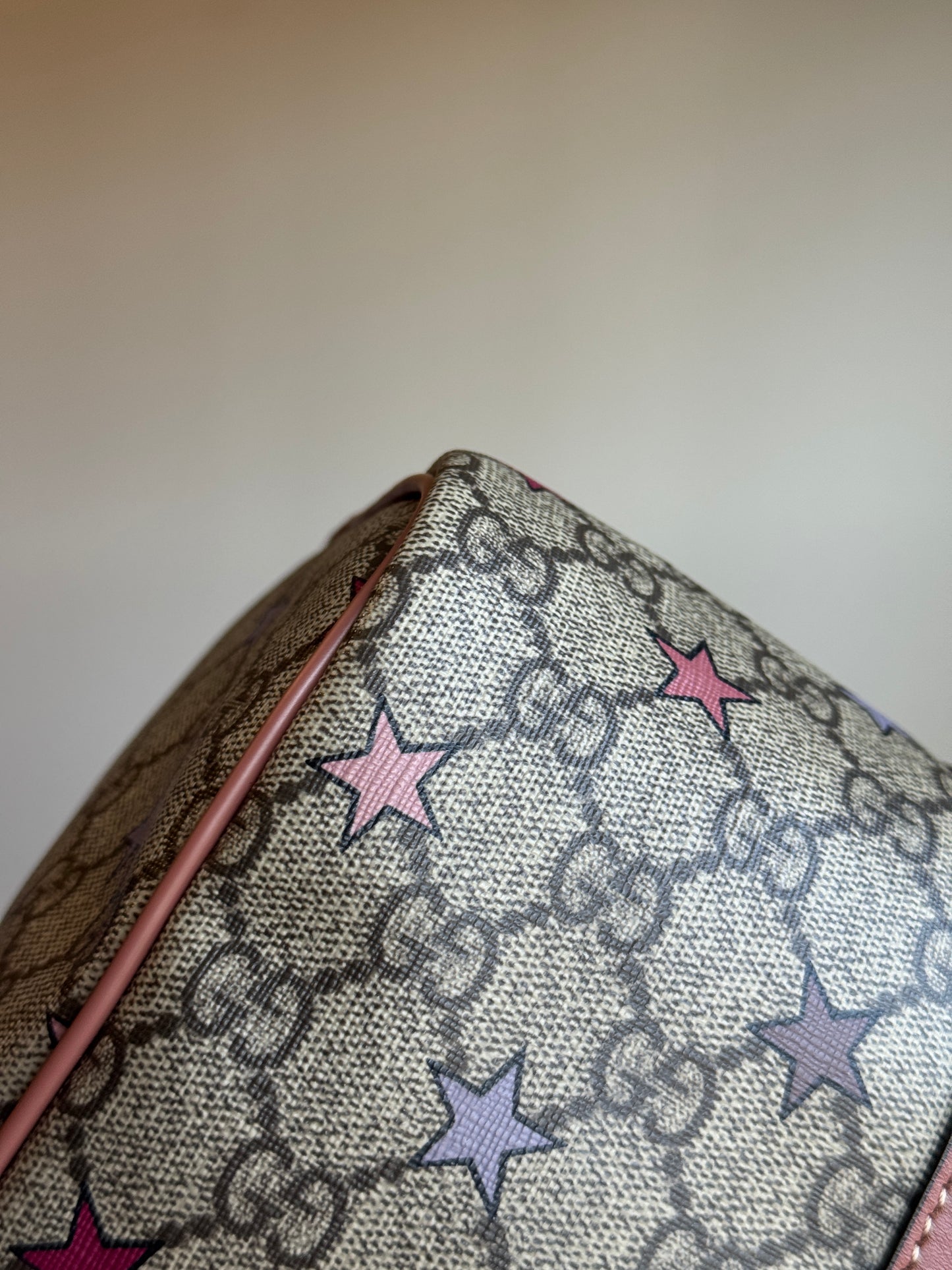 GUCCI Boston Star Limited Edition Coated canvas Pink
