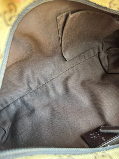 GUCCI Web Strap Camera GG Canvas Brown