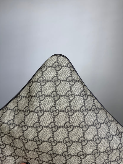 GUCCI Flat Mini Crossbody GG Supreme Coated canvas Brown