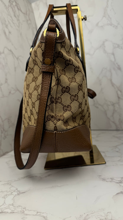 Gucci Bree GG canvas Tote Brown