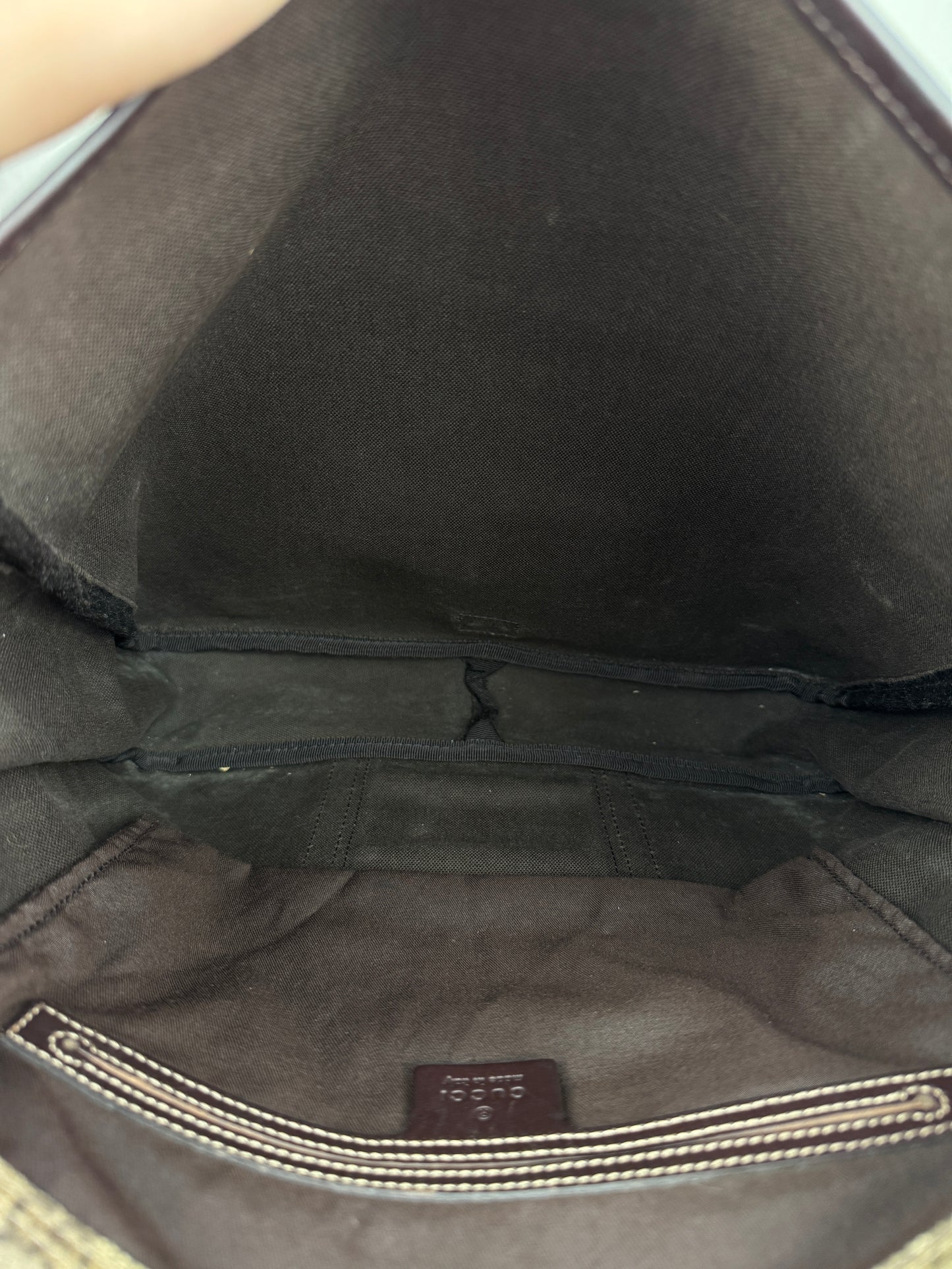 GUCCI Web Flap large Messenger GG Supreme Coated Canvas