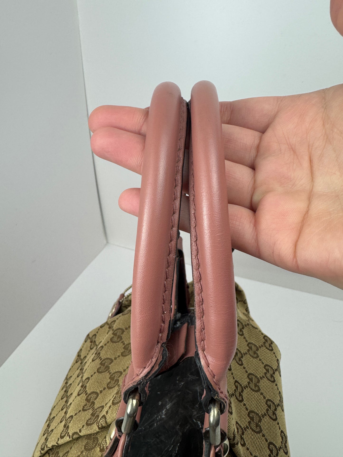 Gucci Sukey Hobo Shoulder GG Canvas Pink