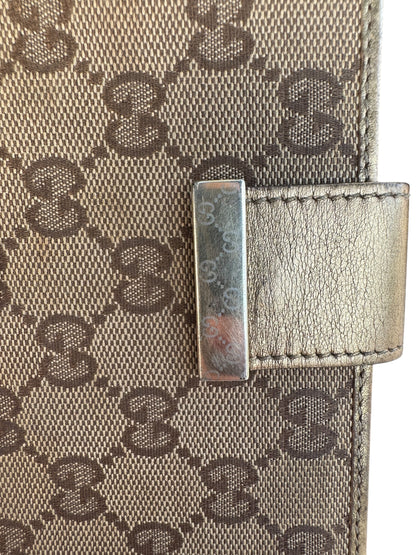 WA7👛 Gucci long wallet GG Canvas gold (COA included) retail $885