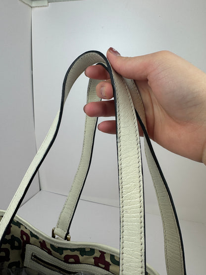 Gucci Web Tote GG Canvas White
