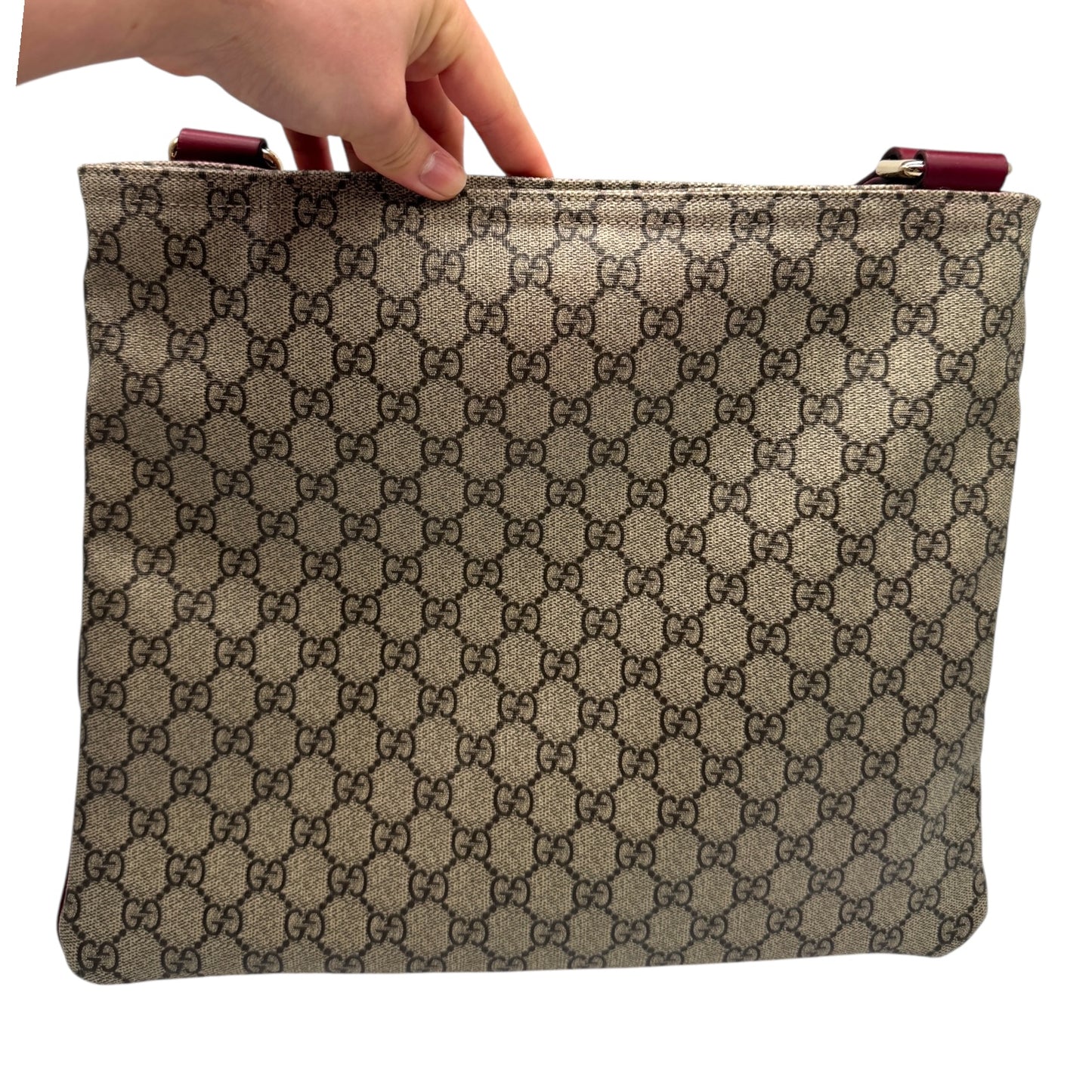 Authentic Gucci Supreme Web Flat Messenger Bag