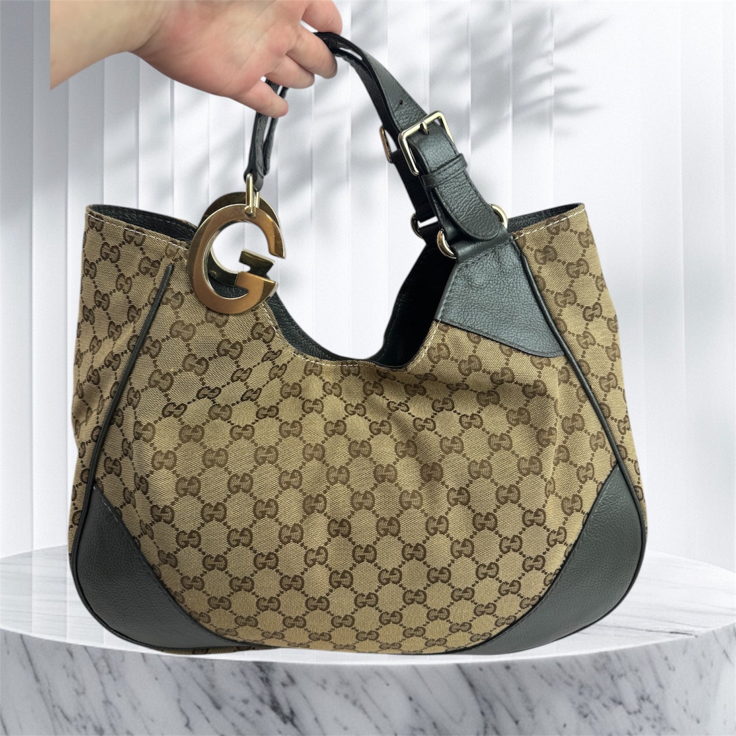 Gucci Charlotte Logo GG Limited Canvas Grey