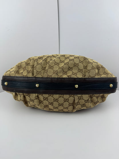 Gucci Hobo GG Interlocking Canvas Brown