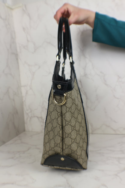 Gucci GG Supreme Ribbon Tote Coated Canvas Bag