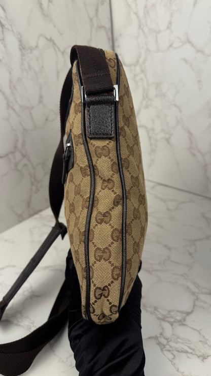 Gucci GG Canvas Crossbody Brown
