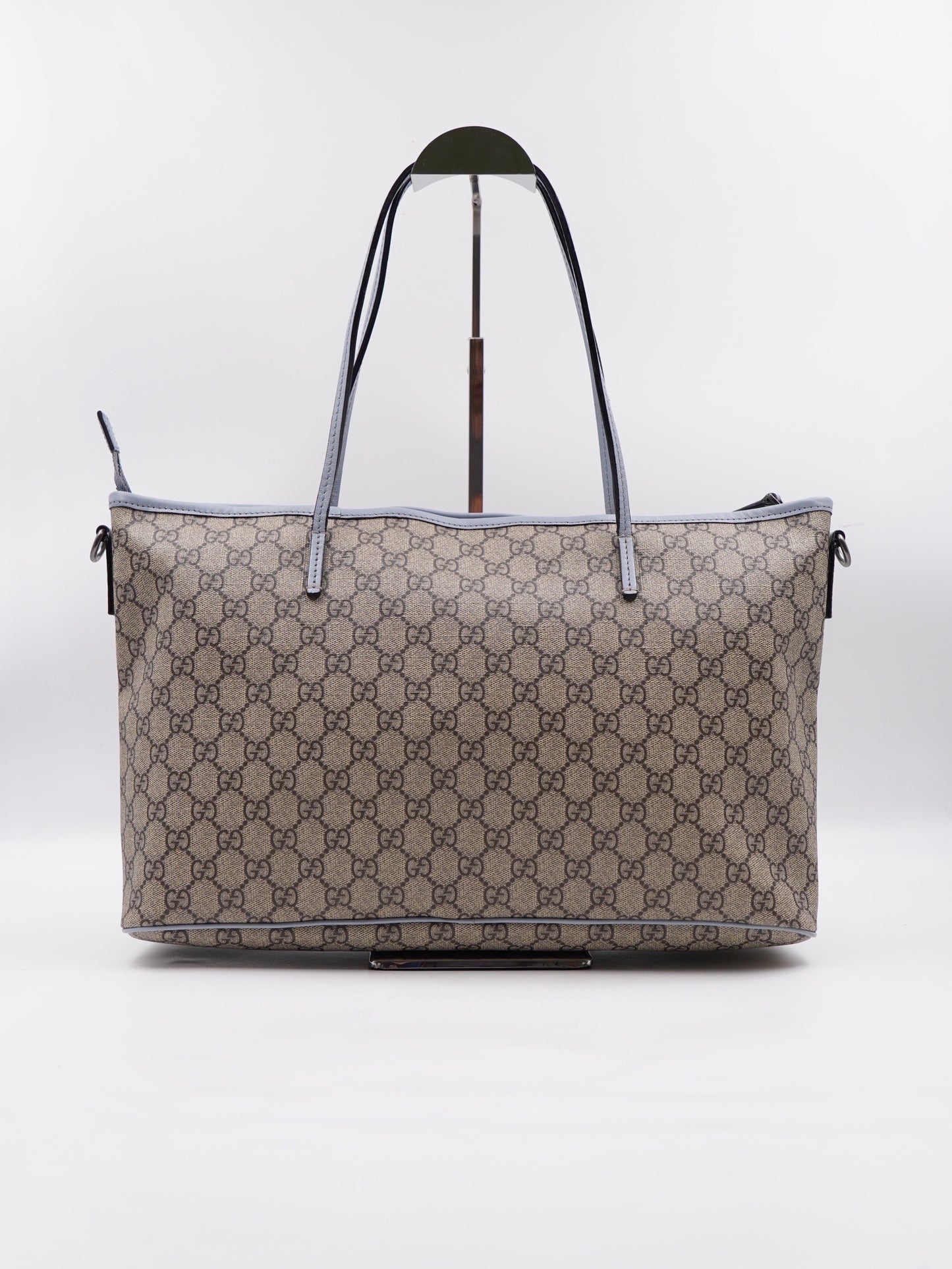 Gucci Convertible Zip Tote GG Coated Canvas with leather medium