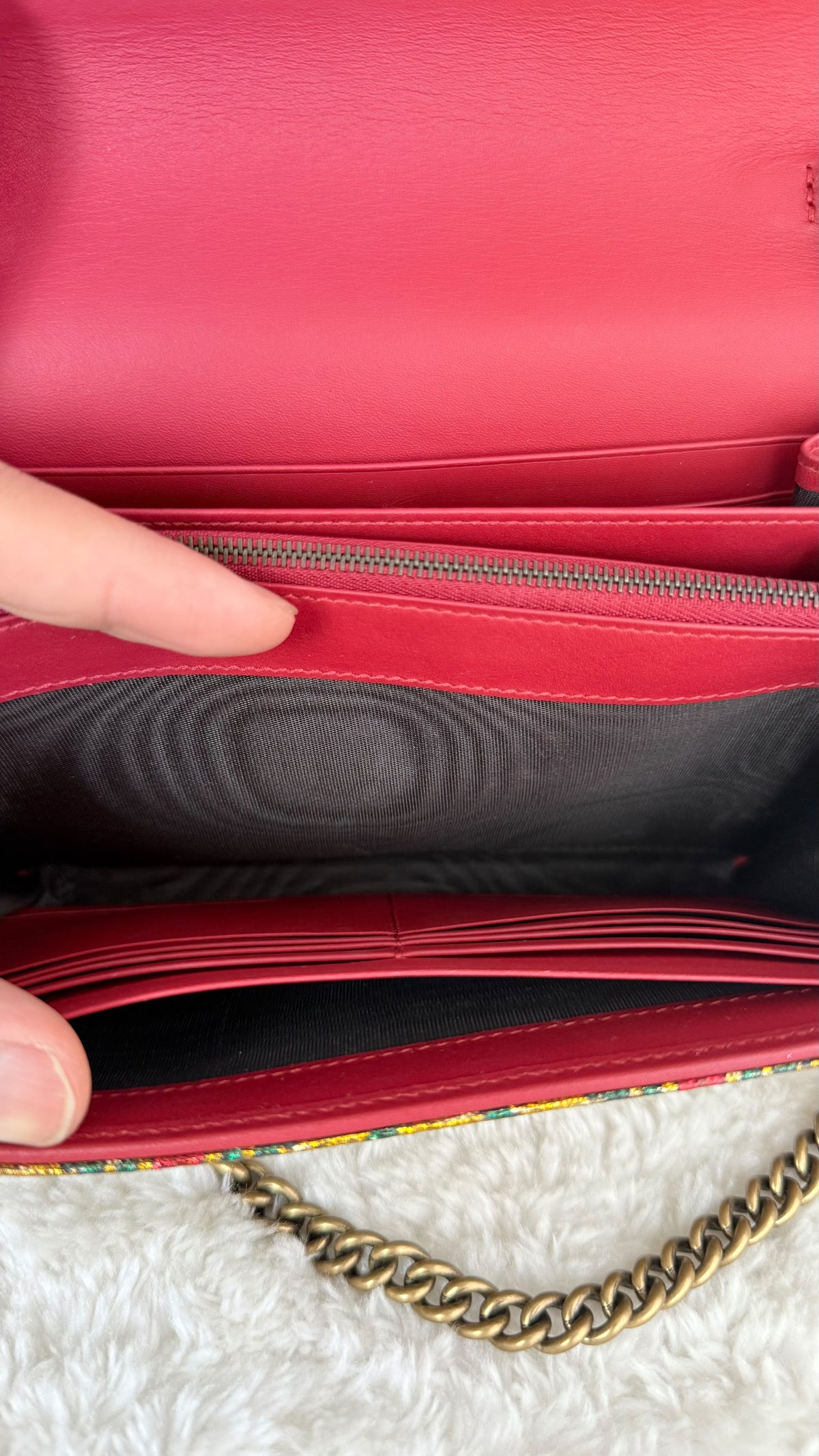 GUCCI Brocade Dionysus Wallet on chain