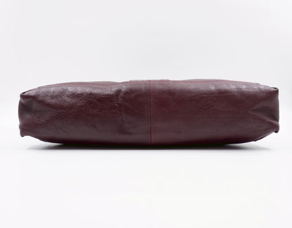 Fendi Purple Leather Maxi Baguette Flap