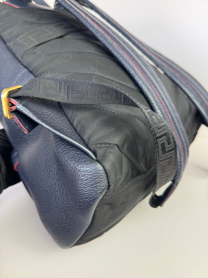 VERSACE La Medusa Backpack in Navy Leather