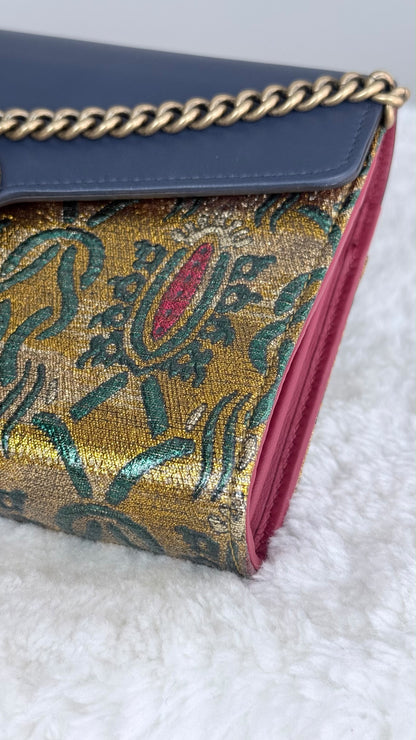 GUCCI Brocade Dionysus Wallet on chain
